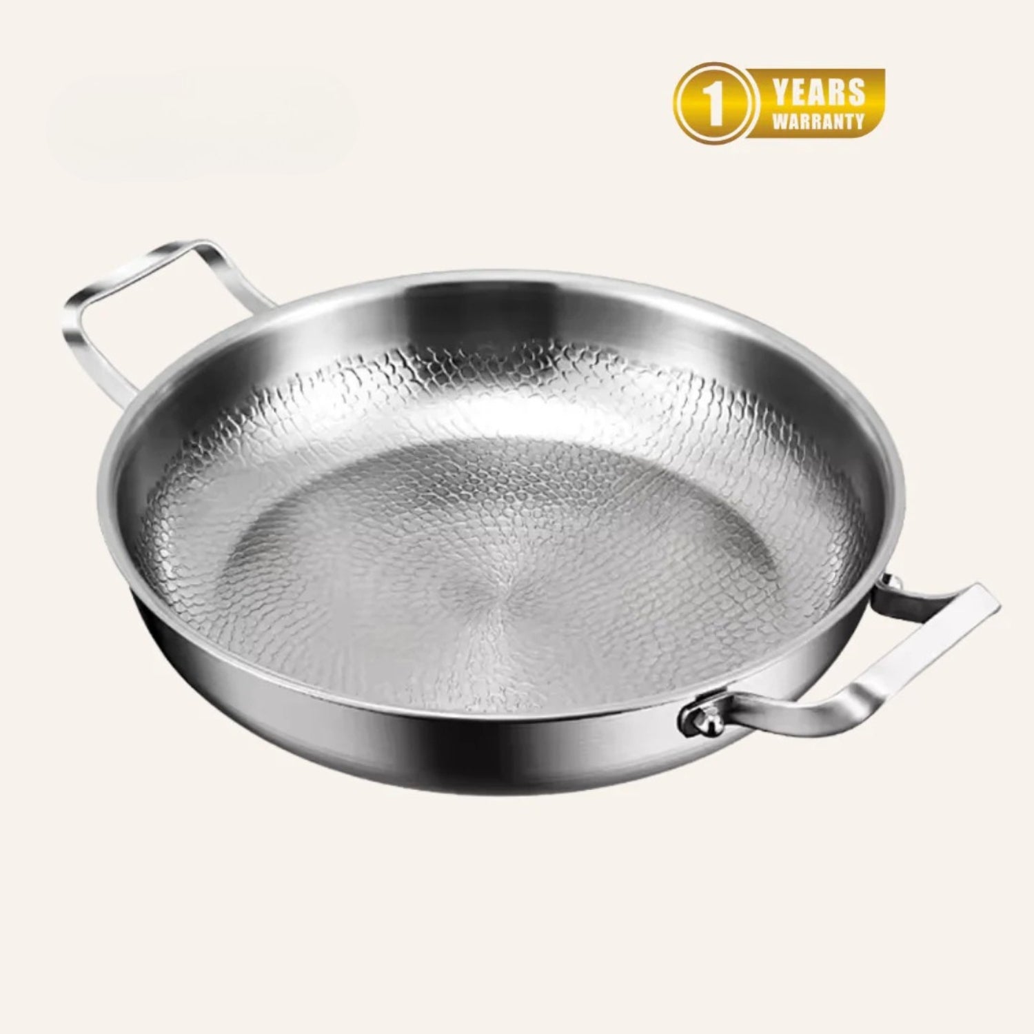Titanium Two-Handled Sauté Pan | Heavy-Duty Non-Coated Titanium Cookware