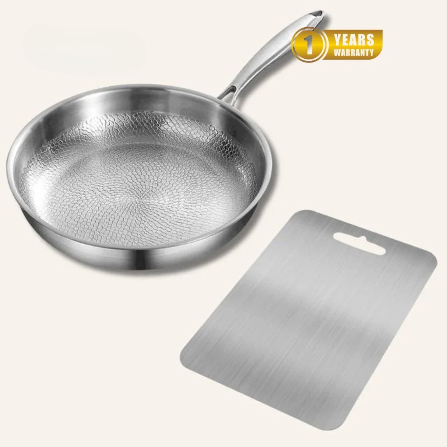 Titanium Cook & Prep Bundle | Hammered Pan with Cutting Board Set